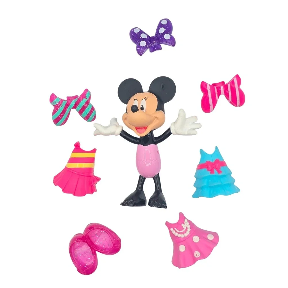 Disney Minnie Mouse Snap n Style Mattel 2011 Figure Outfits Accessories Set